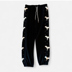 Victoria Secret Pink Bling Dog Rhinestone Sweatpants Joggers